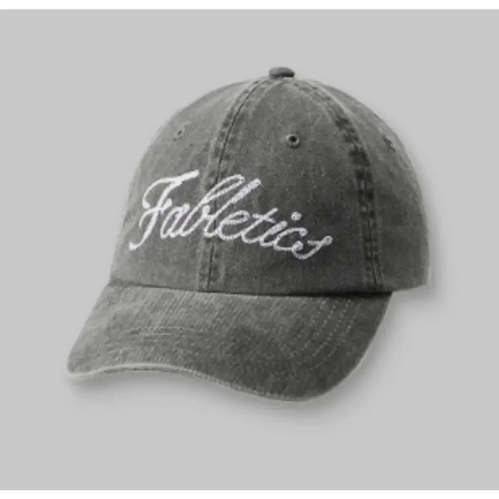Fabletics The Dad Hat Washed Black Cap NEW One Size